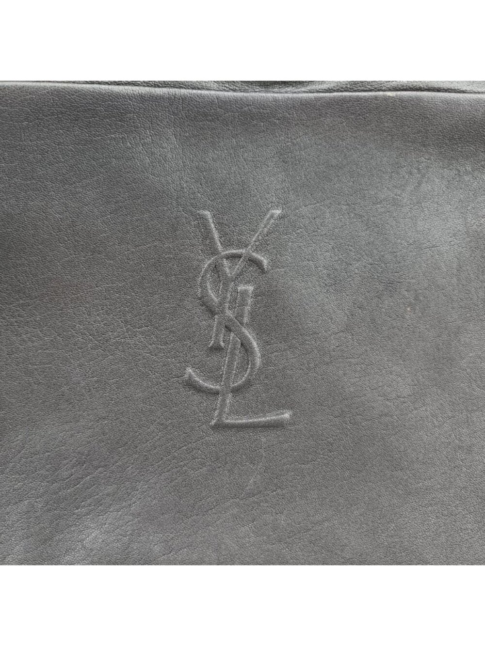 Saint Laurent Fringe Gray Leather Shoulder - Picture 12 of 15